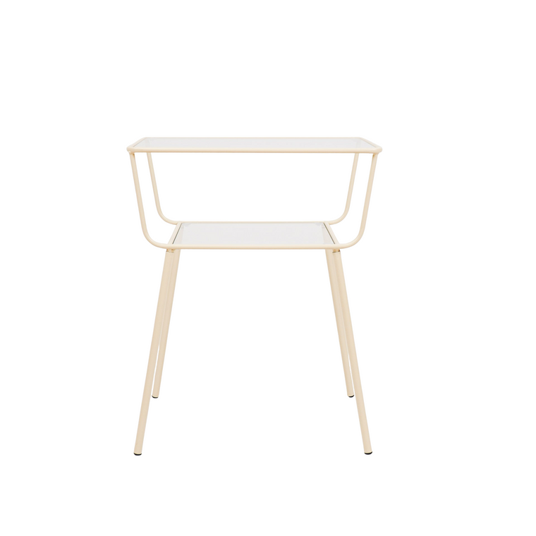 Side table / bedside table - sand - 50 x 35 x 60 cm