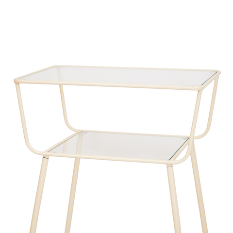 Side table / bedside table - sand - 50 x 35 x 60 cm