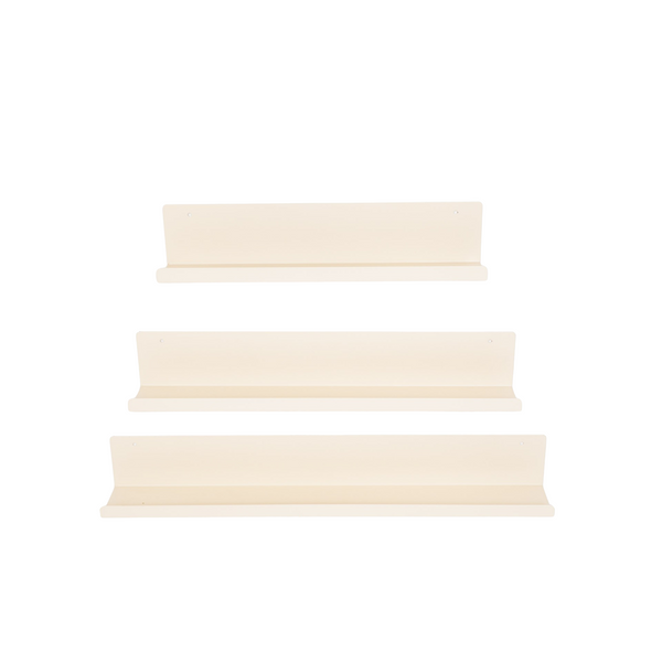 Étagère murale - Métal - Beige - Lot de 3 - 40/50/60cm