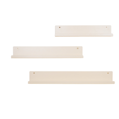 Étagère murale - Métal - Beige - Lot de 3 - 40/50/60cm