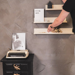 Étagère murale - Métal - Beige - Lot de 3 - 40/50/60cm