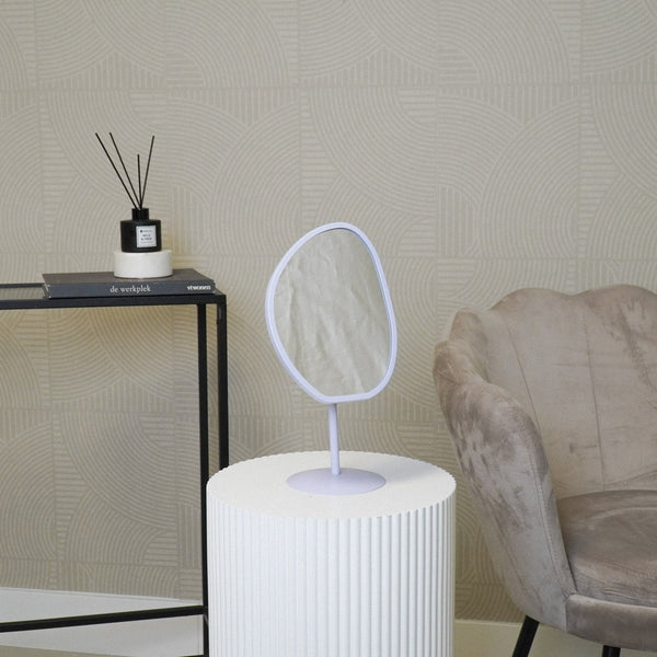 Mirror - Organic - Metal - Lilac - 16.5 x 12 x 31.5 cm