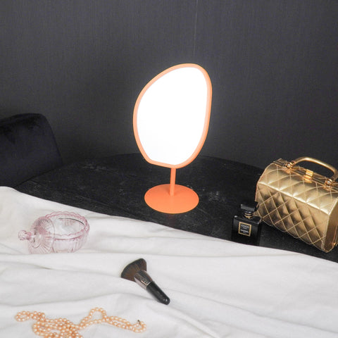 Mirror - Organic - Metal - Neon Orange - 16.5 x 12 x 31.5 cm