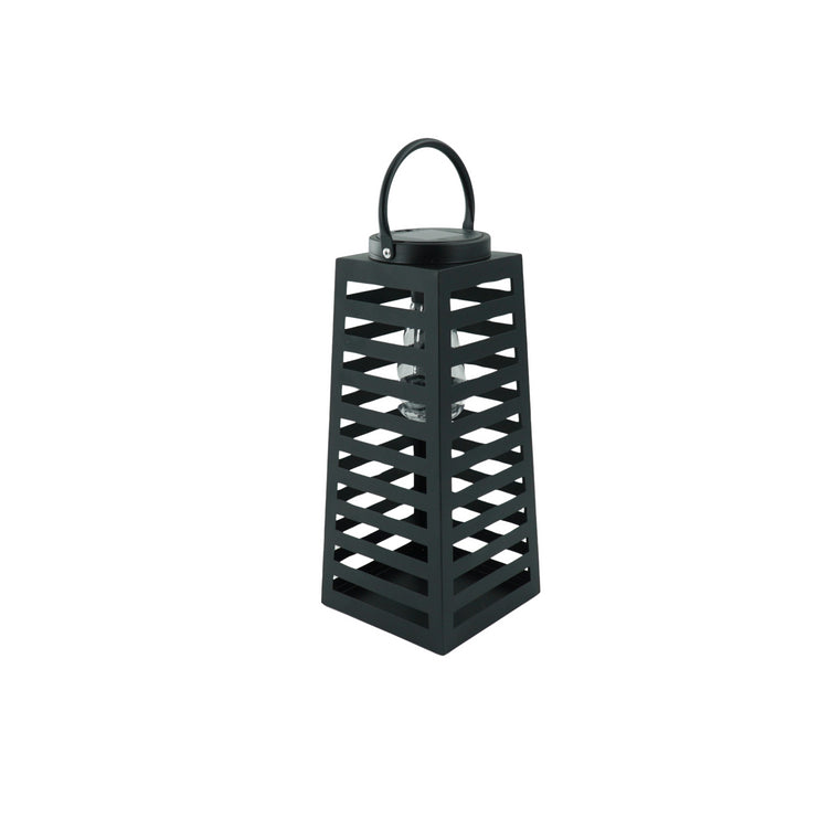 Lamp - Lantern - Solar - Metal - Black - 14 x 32.5 cm