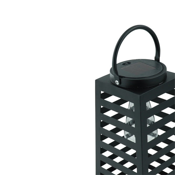 Lamp - Lantern - Solar - Metal - Black - 14 x 32.5 cm