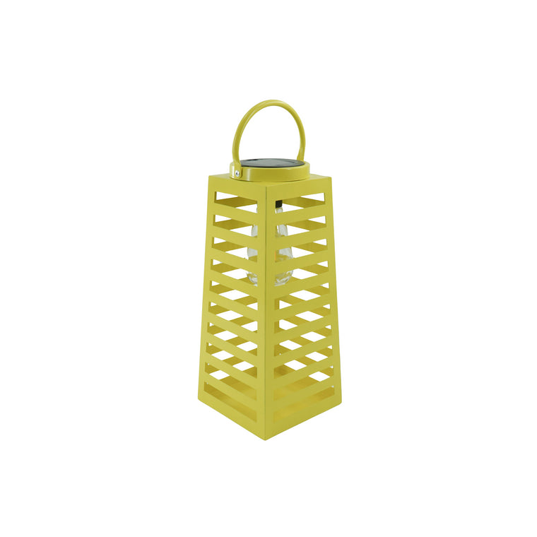 Lamp - Lantern - Solar - Metal - Yellow - 14 x 32.5 cm