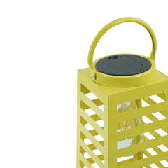 Lamp - Lantern - Solar - Metal - Yellow - 14 x 32.5 cm