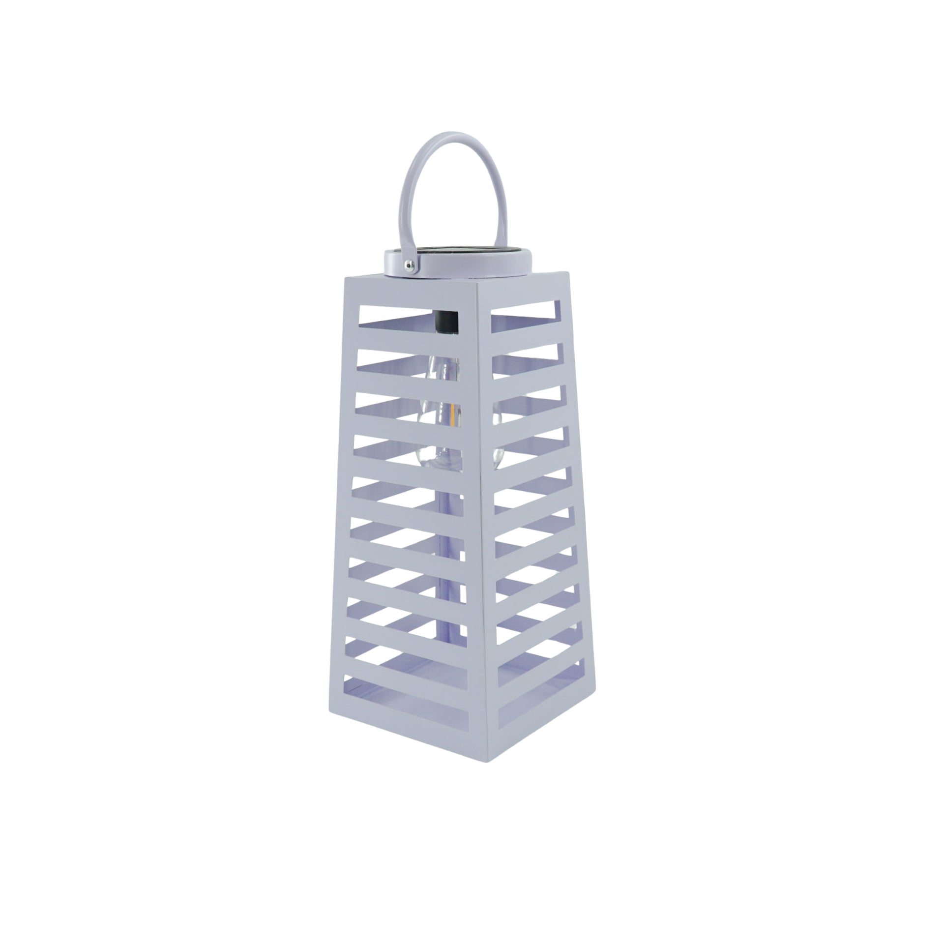 Lamp - Lantern - Solar - Metal - Purple - 14 x 32.5 cm