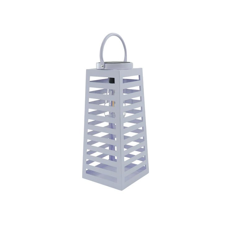 Lamp - Lantern - Solar - Metal - Purple - 14 x 32.5 cm