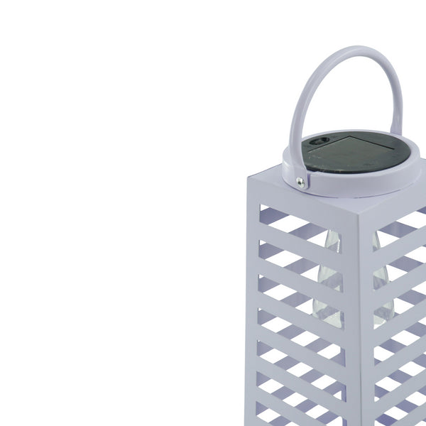 Lamp - Lantern - Solar - Metal - Purple - 14 x 32.5 cm