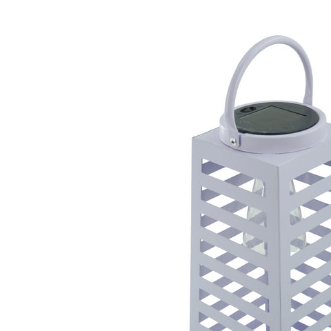 Lamp - Lantern - Solar - Metal - Purple - 14 x 32.5 cm