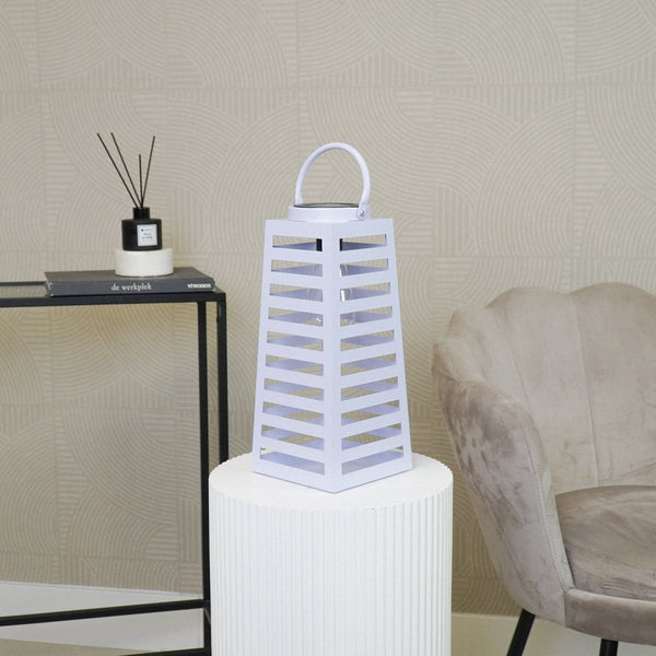 Lamp - Lantern - Solar - Metal - Purple - 14 x 32.5 cm