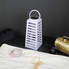 Lamp - Lantern - Solar - Metal - Purple - 14 x 32.5 cm