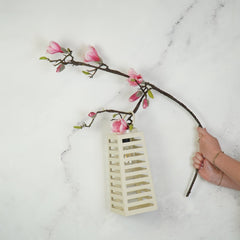 Lampe - Lanterne - Solaire - Métal - Sable - 14 x 32.5 cm