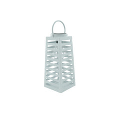 Lamp - Lantern - Solar-powered - Metal - White - 14 x 32.5 cm