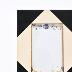 Contemporary Geometric Resin Photo Frame | Black & White