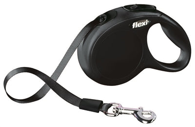 FLEXI Classic Corde Laisses Rétractables Noir XS 3 m