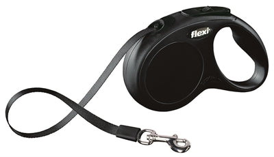 Flexi Classic Tape Laisse Rétractable Noire S 5 m