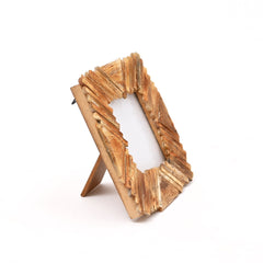 Rustiek Handgemaakt Mozaïek Houten Fotolijst | Natuurlijk Houten Fotolijst | Wand & Tafel Decoratie | Boerenhuis Boheemse G