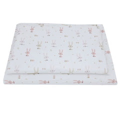 Parure de lit imprimée en coton - 2 pièces 120x90 cm LAPIN