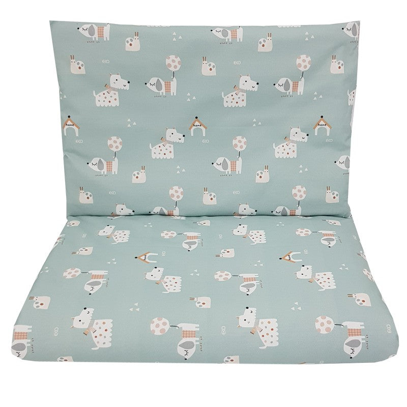 Parure de lit bébé en coton imprimé 120x90 cm CHIENS