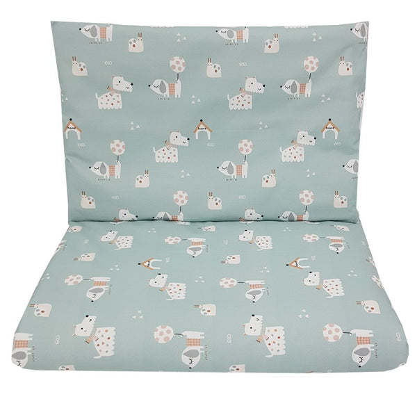 Parure de lit bébé en coton imprimé 120x90 cm CHIENS