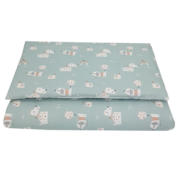 Parure de lit bébé en coton imprimé 120x90 cm CHIENS