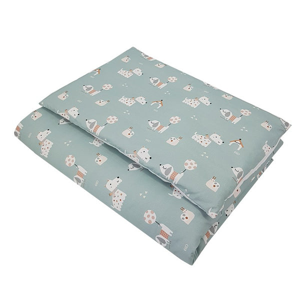 Parure de lit bébé en coton imprimé 120x90 cm CHIENS
