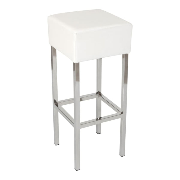 Workliving Bar Stool Skai - White / Chrome
