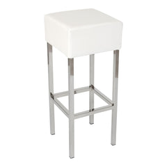 Workliving Bar Stool Skai - White / Chrome