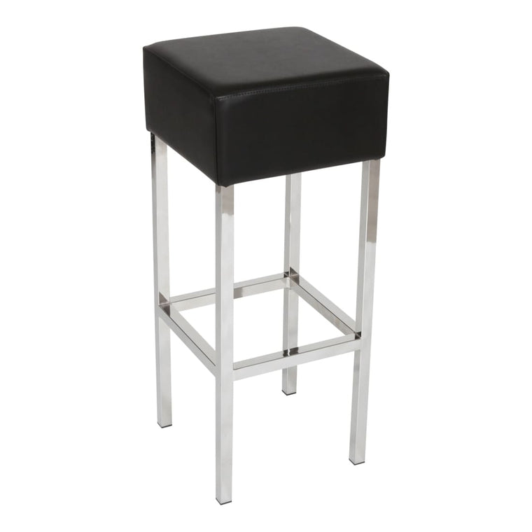 Workliving Bar Stool Skai - Black / Chrome
