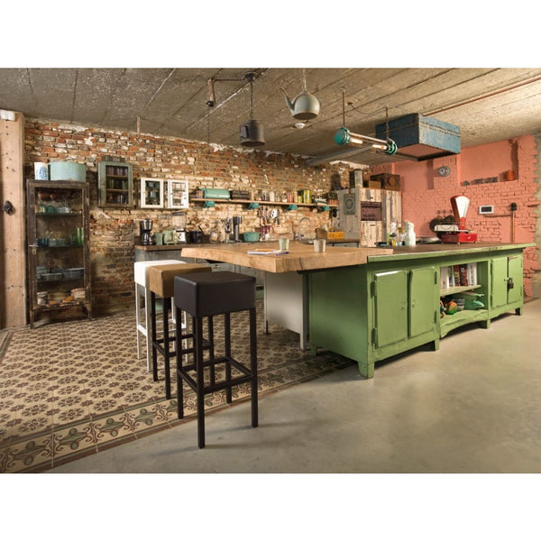 Workliving Bar Stool Skai - Black / Chrome