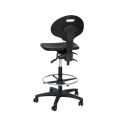 Workliving Work Chair B PUR High - Nylon base - Wheels - Foot ring - Counter chair - Cashier chair - (Unassembled)