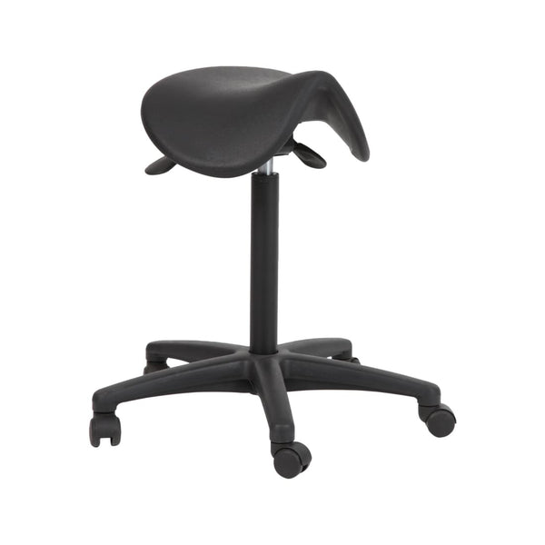 Workliving Saddle Stool PUR - PUR Seat - Nylon Base - Office Stool (unassembled)