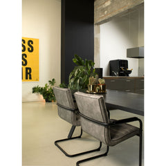 Workliving Haven Dining Chair - Vegan Leather Grey