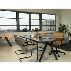 Workliving Haven Dining Chair - Vegan Leather Grey