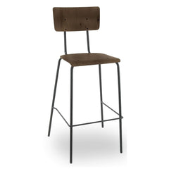Tabouret de bar haut Workliving en bois vintage