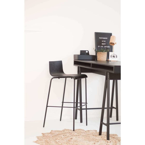 Workliving Bar Stool Pure Oak Black