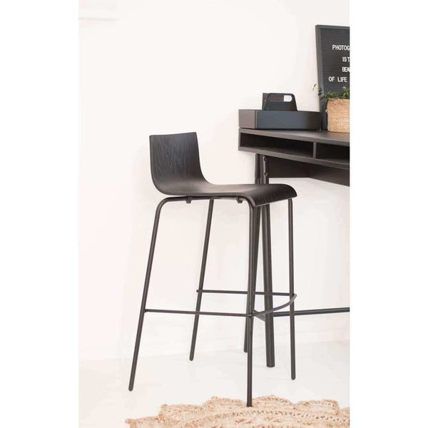 Workliving Bar Stool Pure Oak Black