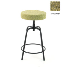 Workliving Bar Stool Low Round - Society Boucle Mustard