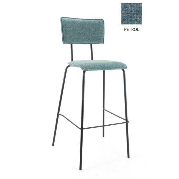 "Workliving Bar Stool High Bo Society - Boucle Petrol"