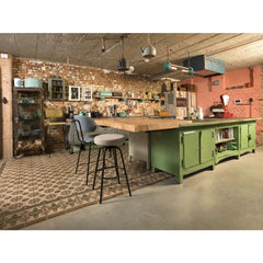 "Workliving Bar Stool High Bo Society - Boucle Petrol"