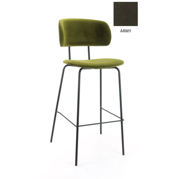 "Workliving Bar Stool High Bo RS - Velvet Earth Army"