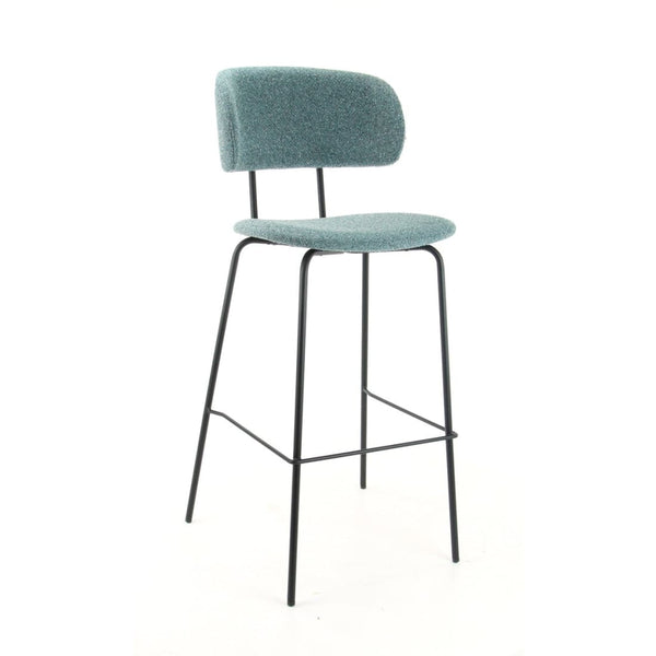 "Workliving Bar Stool High Society Bo - Boucle Petrol"