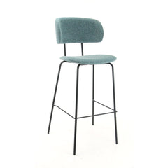 "Workliving Bar Stool High Society Bo - Boucle Petrol"