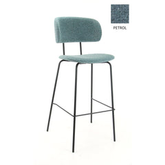 "Workliving Bar Stool High Society Bo - Boucle Petrol"