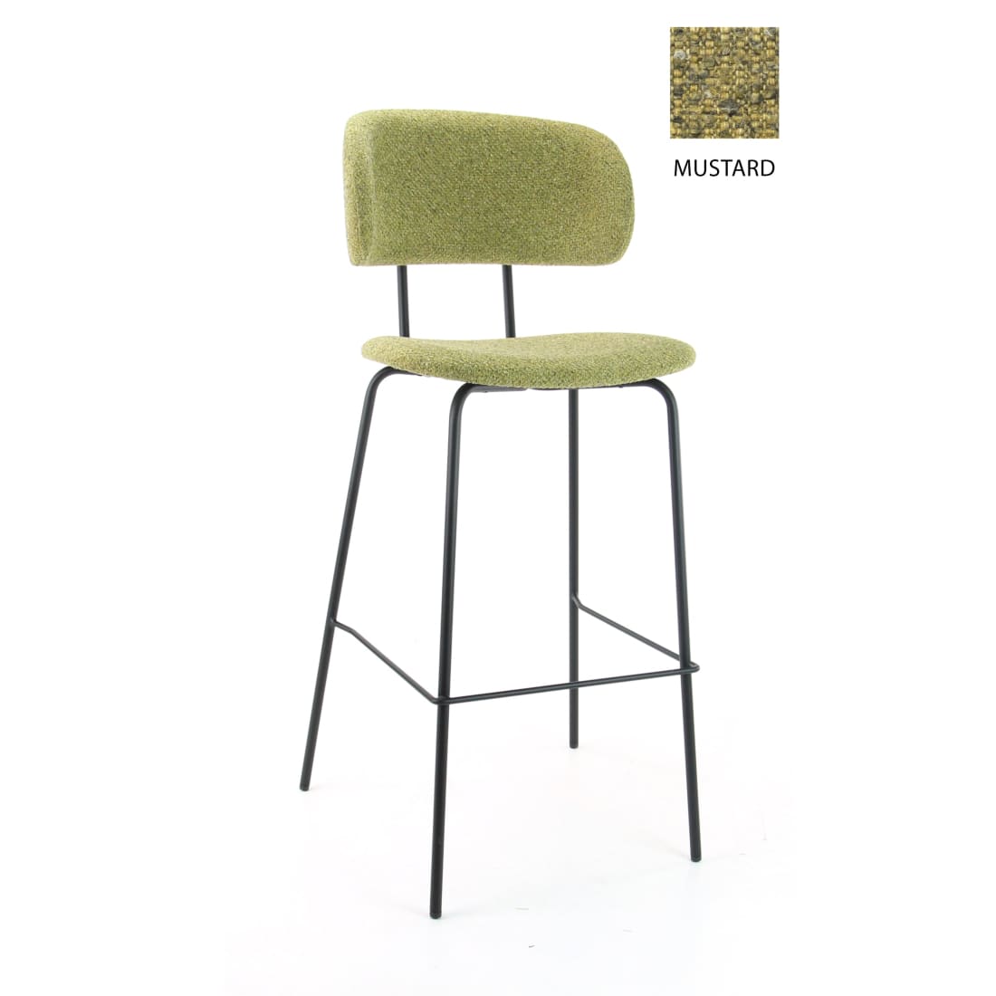 Tabouret de Bar Workliving High Society Bo - Boucle Moutarde