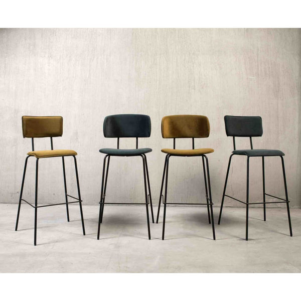 Tabouret de Bar Workliving High Society Bo - Boucle Moutarde