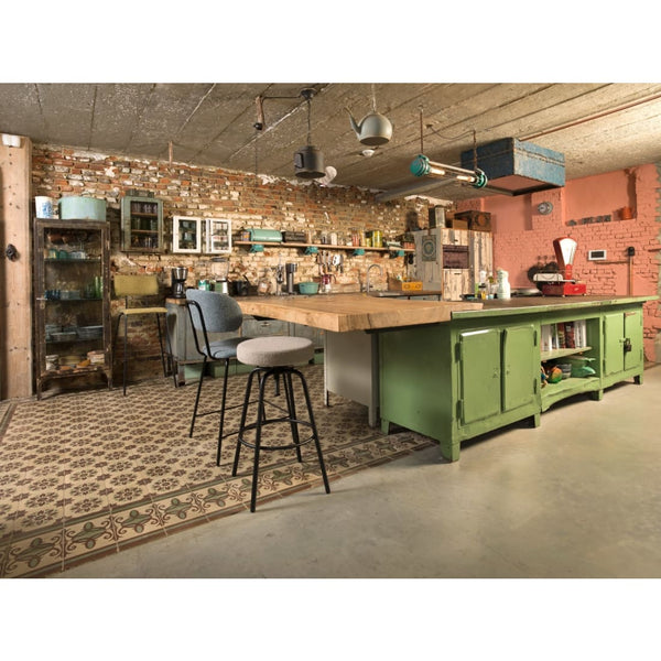 Tabouret de Bar Workliving High Society Bo - Boucle Moutarde