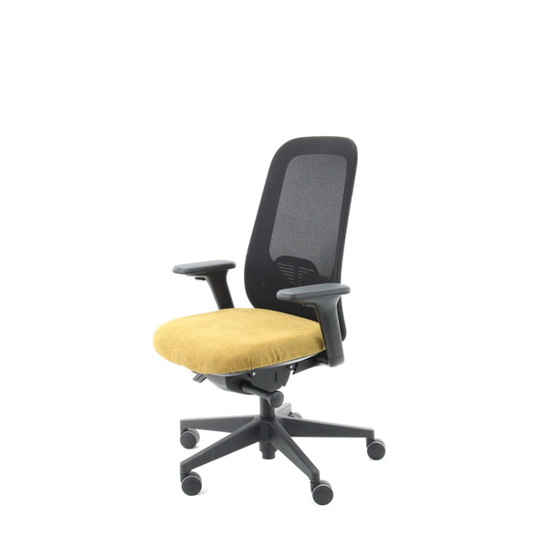 Workliving Nora Mesh Geel Regain - Bureaustoel Ergonomisch Ontwerp NEN1335
